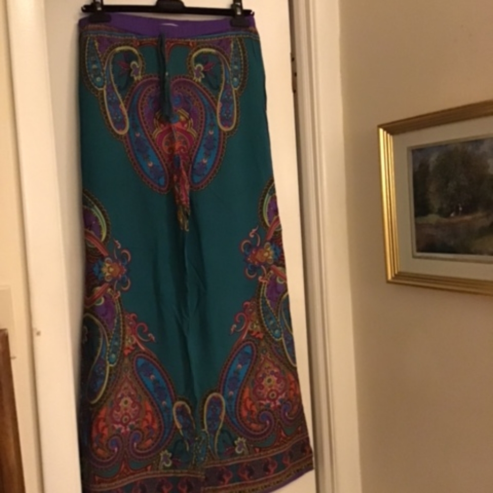 wide leg cotton trousers